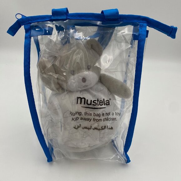 Musti de Mustela Teddy Bear Plush & Baby's Busy Day Board Book Set 8" Baby Toy - Picture 5 of 11